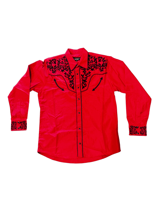 Red and Black Arrows Charro Shirt
