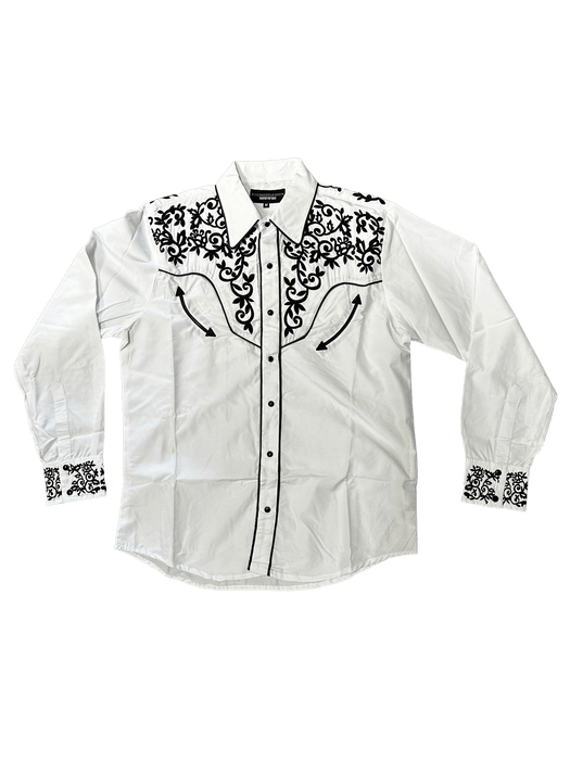 White and Black Arrows Charro Shirt