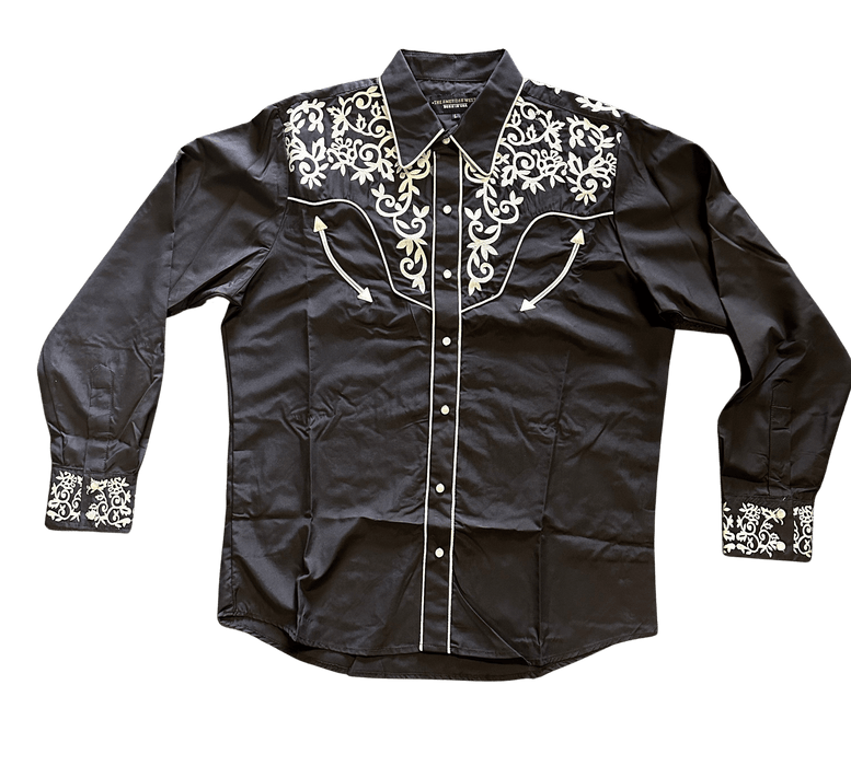 Brown and Beige Arrows Charro Shirt