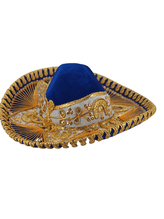 Kids Sombrero Charro Mariachi Blue  and Gold