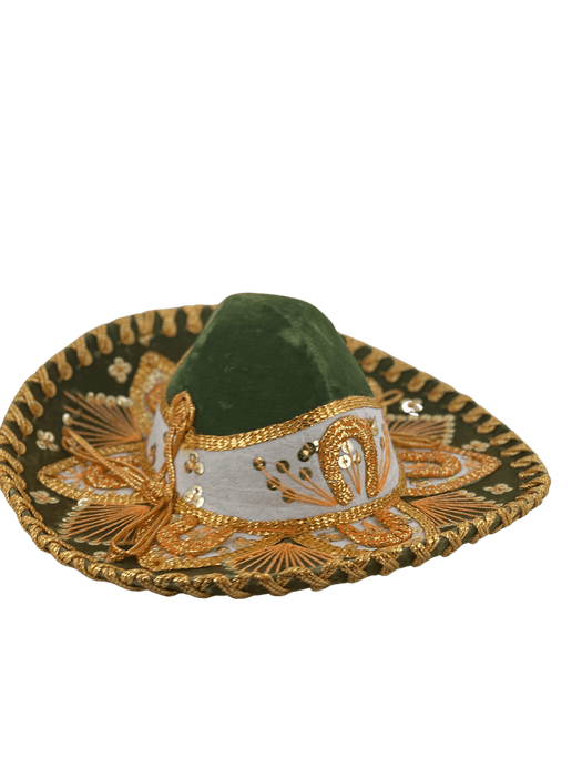 Kids Sombrero Charro Mariachi Greenish and Gold