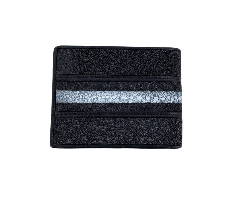 Black Bifold Mantarraya / Stingray Completa Leather Wallet