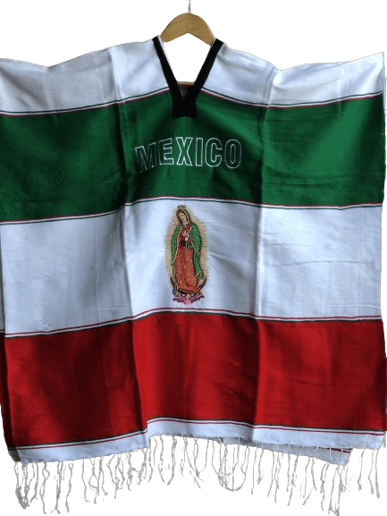 Virgen de Guadalupe Tri Color Poncho/Gaban