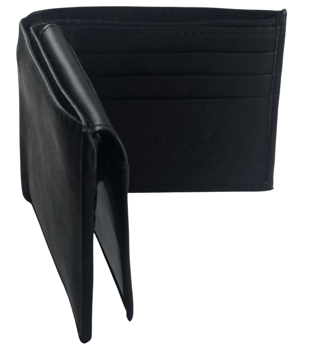 Double Fold Black Leather Wallet