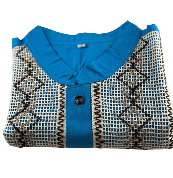 Turquoise Guayabera Shirt