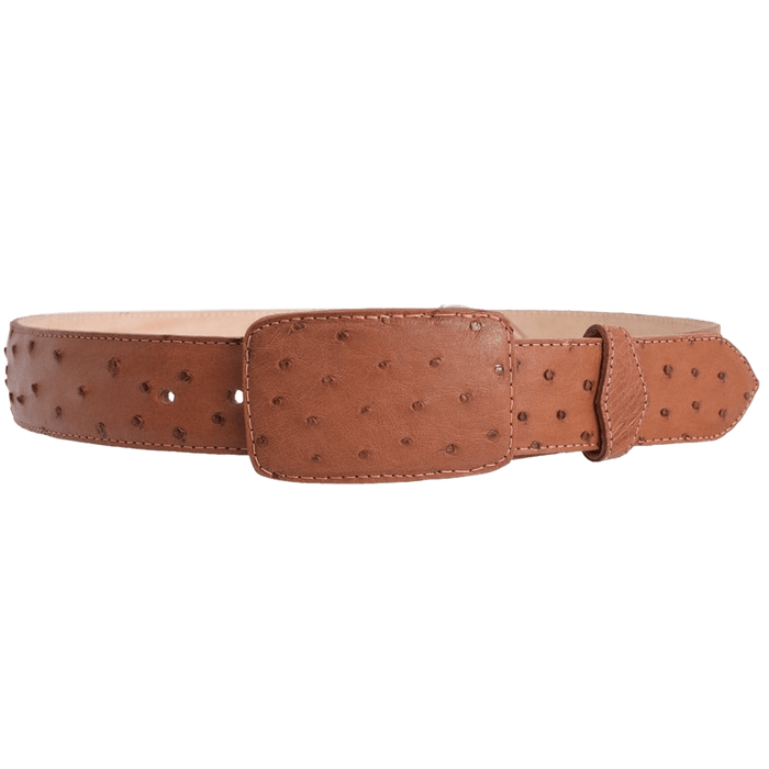 Men’s 1 1/2” Cognac Avestruz / Ostrich Leather Belt