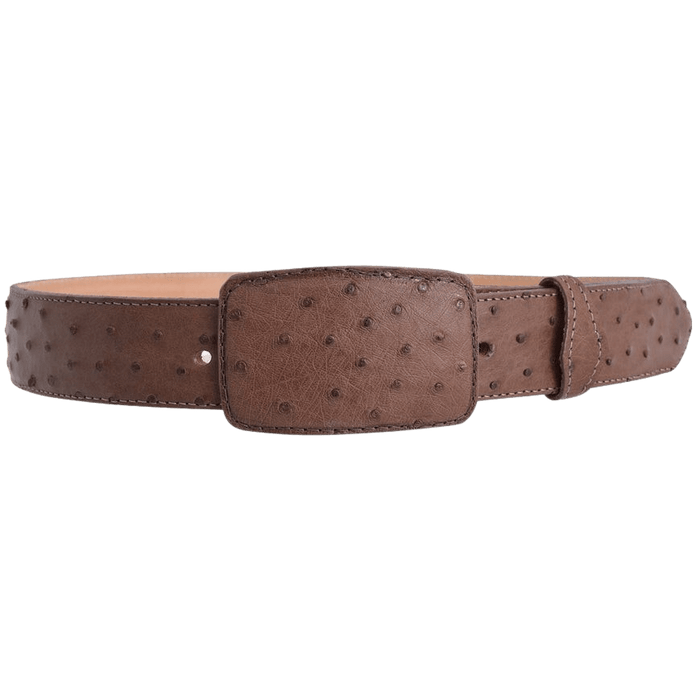Men’s 1 1/2” Brown Avestruz / Ostrich Leather Belt