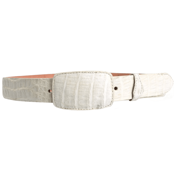 Men’s 1 1/2” Hueso Crocodile / Caiman Leather Belt