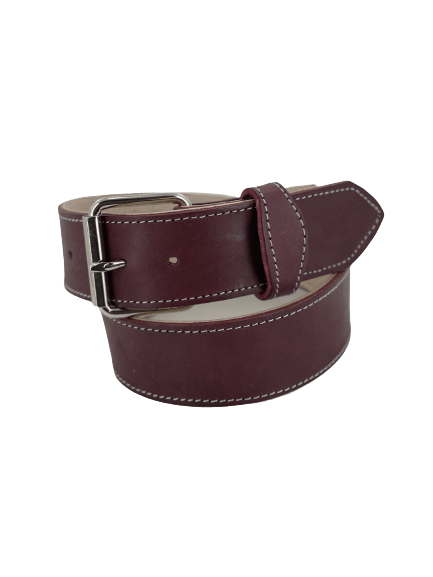 Burgundy Heavy Duty Utility Leather Belt