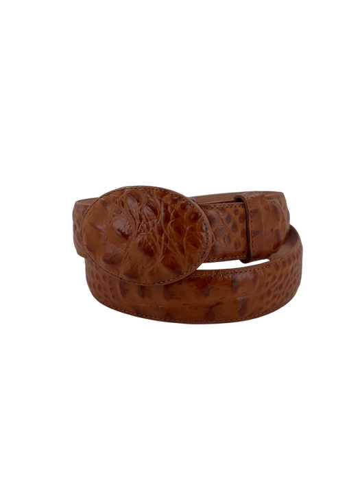 Miel Caiman Print Leather Belt