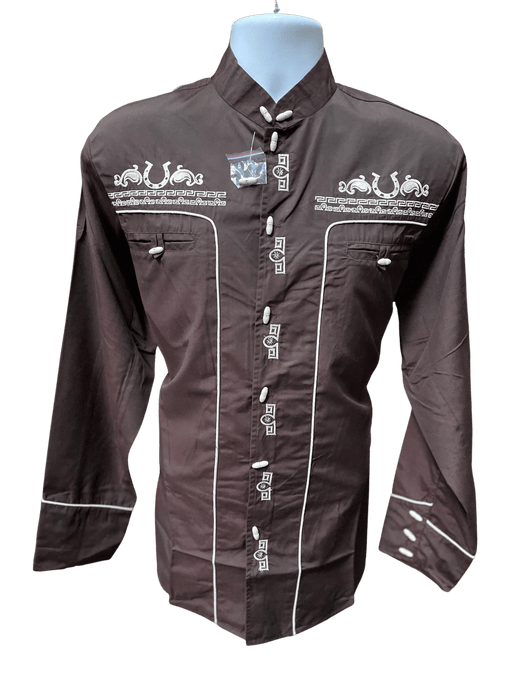 Brown Traditional Charro Shirt