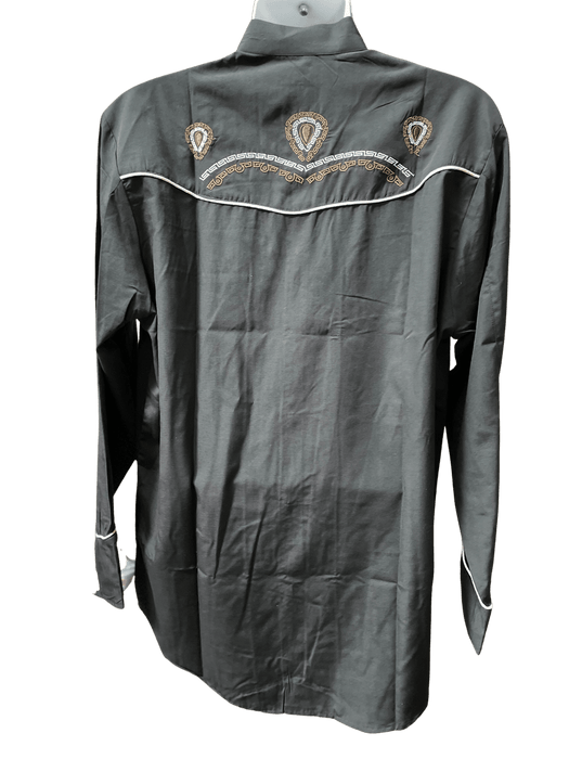 Black Traditional Charro Shirt