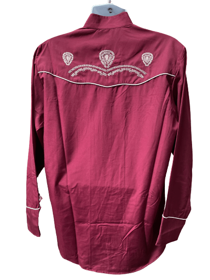 Burgundy Traditional Charro Shirt