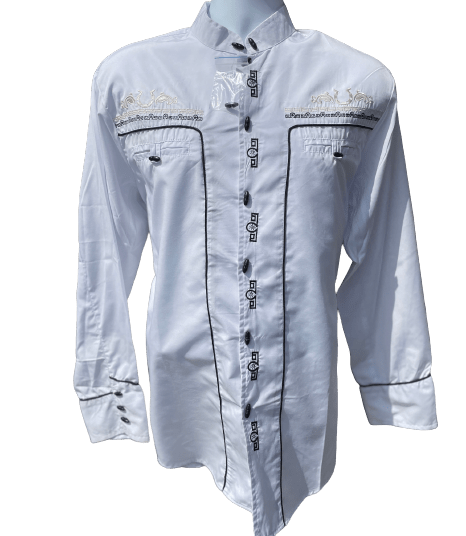 White Traditional Charro Shirt