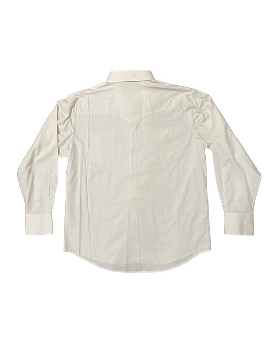 Plain Beige Western Button Down Shirt