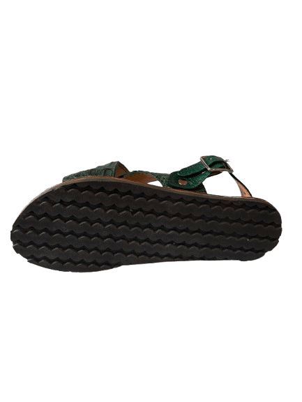 Emerald Green Crocodile / Caiman Cruzado Huarache