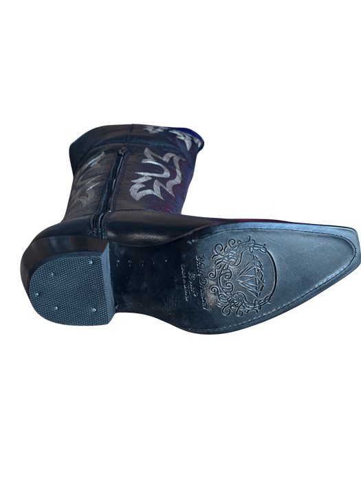 Women's Black Tall 22" Knee High Snip Toe Rodeo Boot