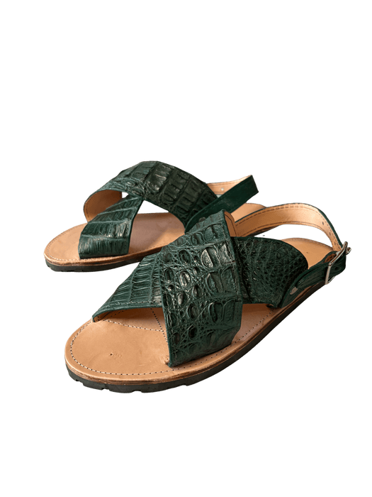Emerald Green Crocodile / Caiman Cruzado Huarache