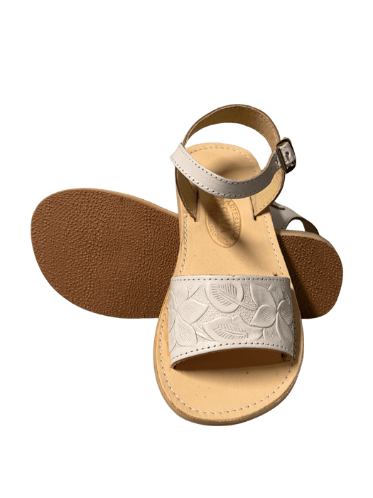 Huarache de Pulsera - White Luna Printed Flowers