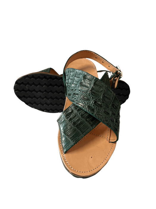 Emerald Green Crocodile / Caiman Cruzado Huarache