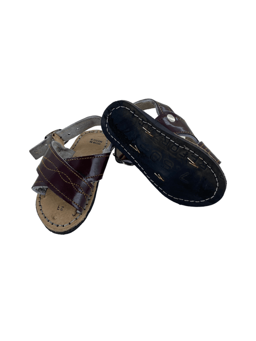 Kids Burgundy Cruzado Huarache