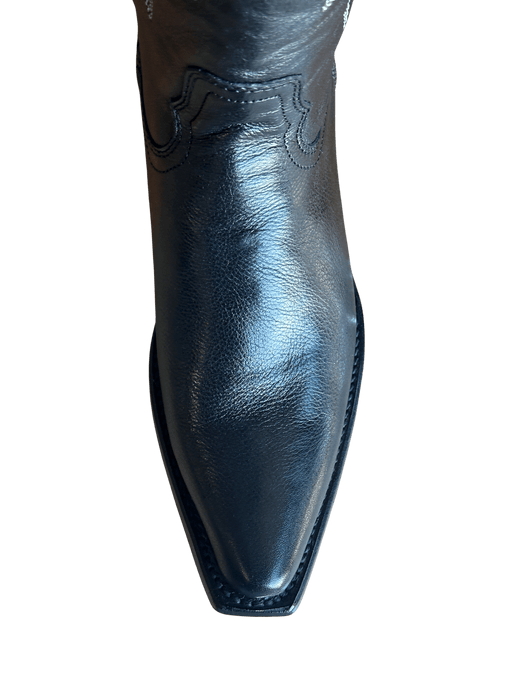 Women's Black Tall 22" Knee High Snip Toe Rodeo Boot