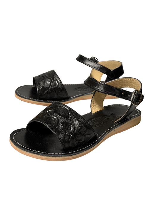 Huarache de Pulsera - Black Luna Printed Flowers