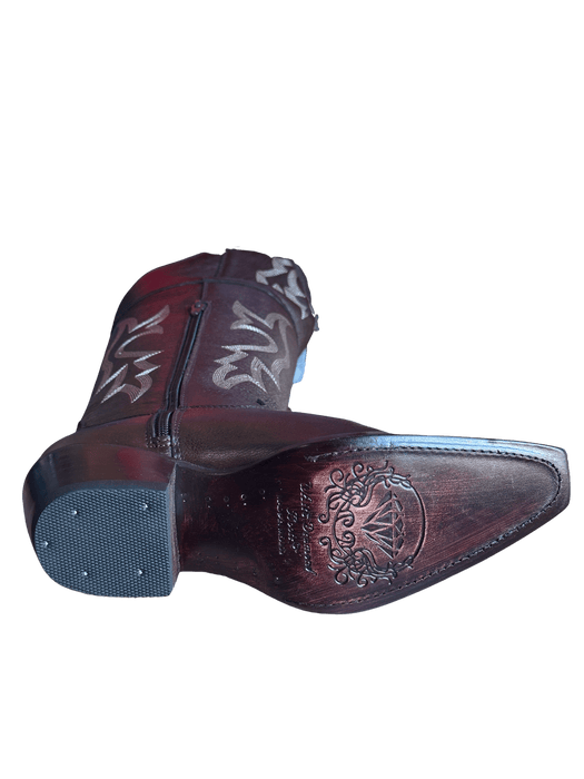 Women's Brown Tall 22" Knee High Snip Toe Rodeo Boot