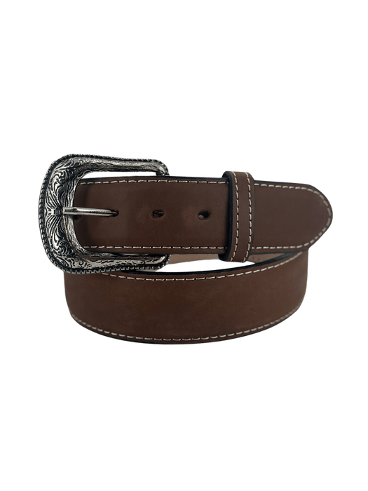 Brown Plain 1 3/4" Western Leather Belt