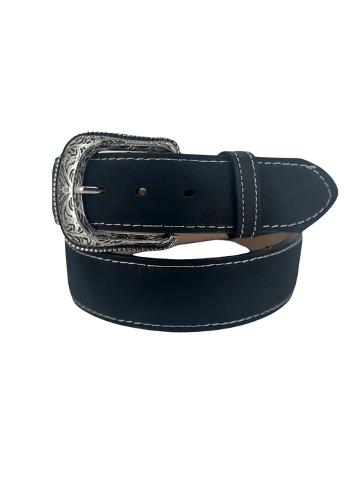Black Plain 1 3/4" Western Leather Belt