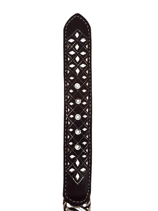 Brown Horse Rope "Escalera" Charro Leather Belt