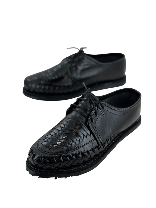 Black Tejido Shoelace Rubber Sole Huarache — Rodeo Durango Black Tejido Shoelace Rubber Sole Huarache — Rodeo Durango
