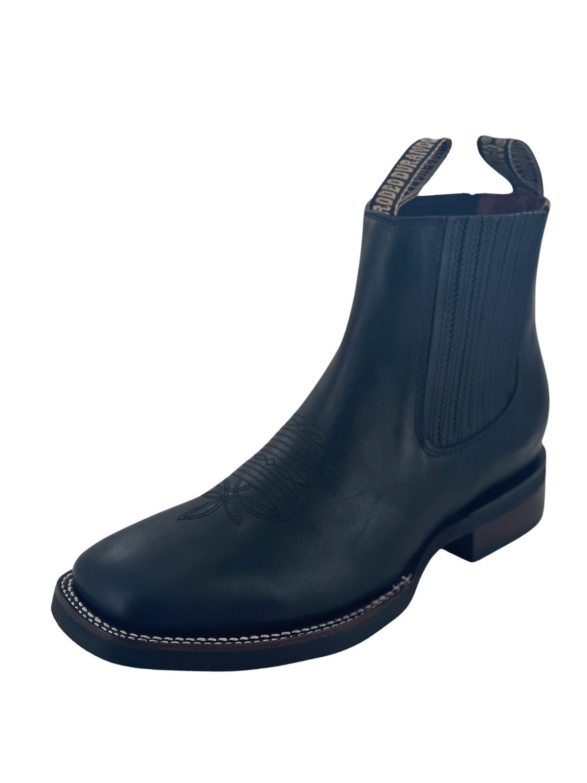 NEW Dayton Rebel Men’s Leather Boots Pull On Three Ring Vibram Square Toe Black NEW Dayton Rebel Men main image 3