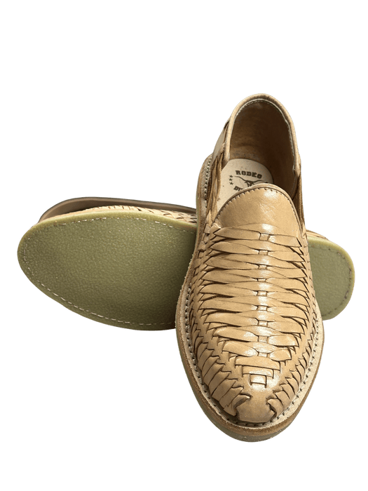 Tan Striped Rubber Sole Huarache