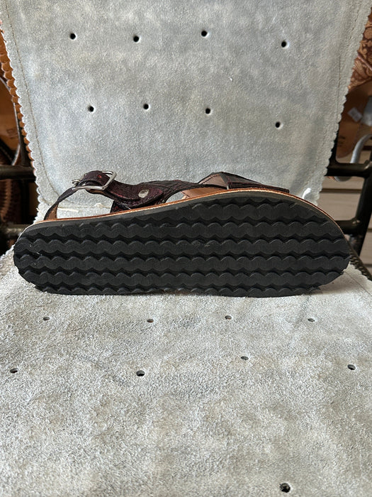 Black Cherry Crocodile / Caiman Cruzado Huarache