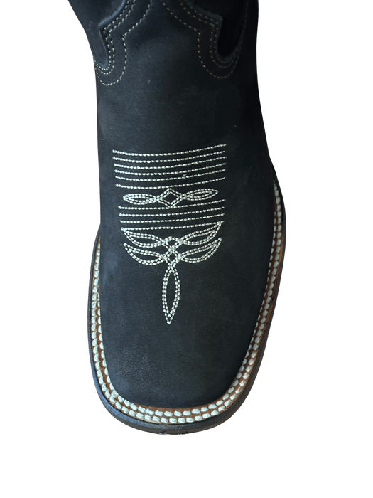 Women’s Brown Nobuck with Natural Flowers V2 FLO 33 Square Toe Rodeo Boot