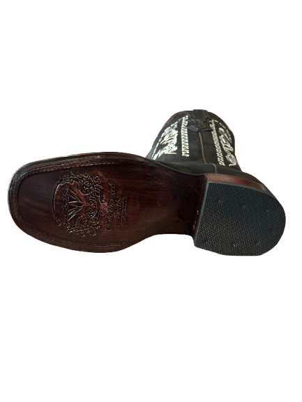 Women’s Brown Nobuck with Natural Flowers V2 FLO 33 Square Toe Rodeo Boot