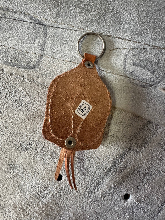 Mini Handcrafted Leather "Cerveza" Beer Keychain / Llavero