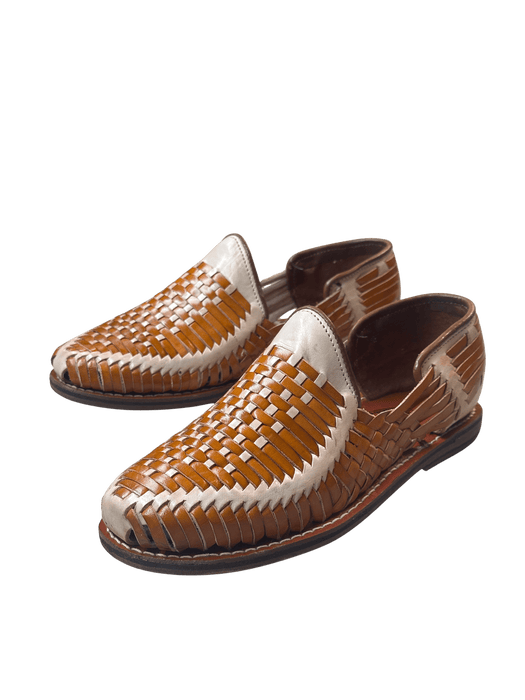 Chedron and Natural V2 Checkered Leather Sole Huarache