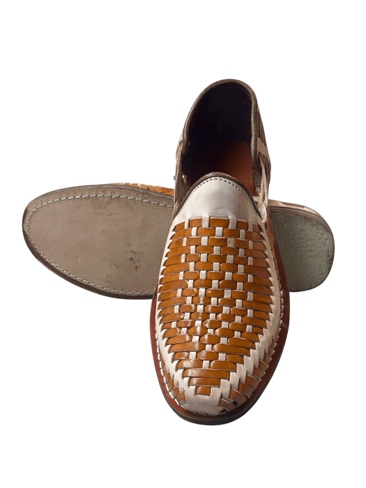 Chedron and Natural V2 Checkered Leather Sole Huarache