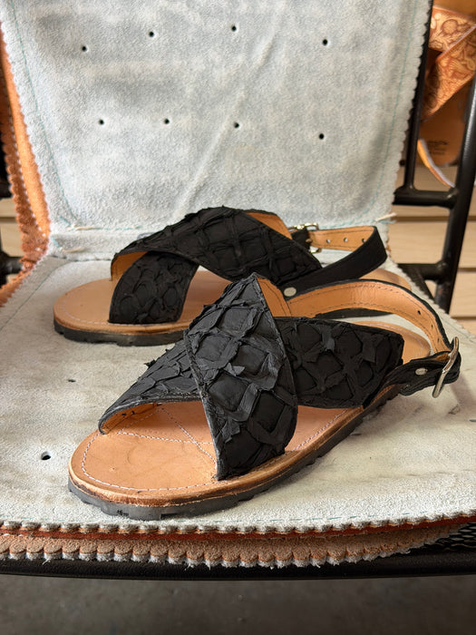Black Pirarucu Cruzado Huarache