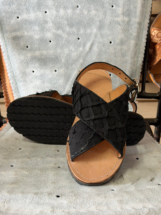 Black Pirarucu Cruzado Huarache