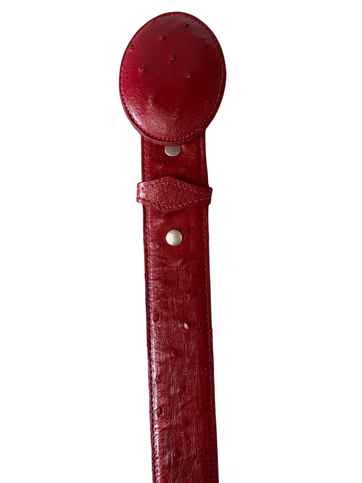Men’s 1 1/2” Red Avestruz / Ostrich Leather Belt
