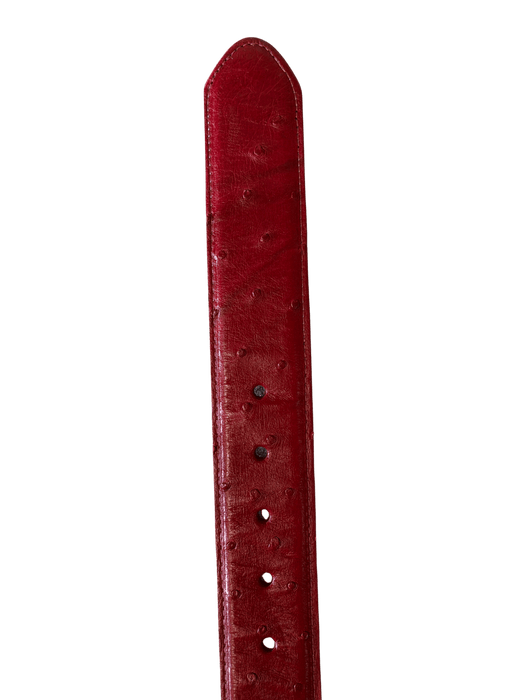 Men’s 1 1/2” Red Avestruz / Ostrich Leather Belt