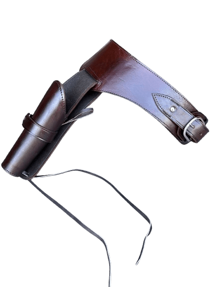 Right Handed Chocolate Brown Western Gun Belt Holster .38 .357 38