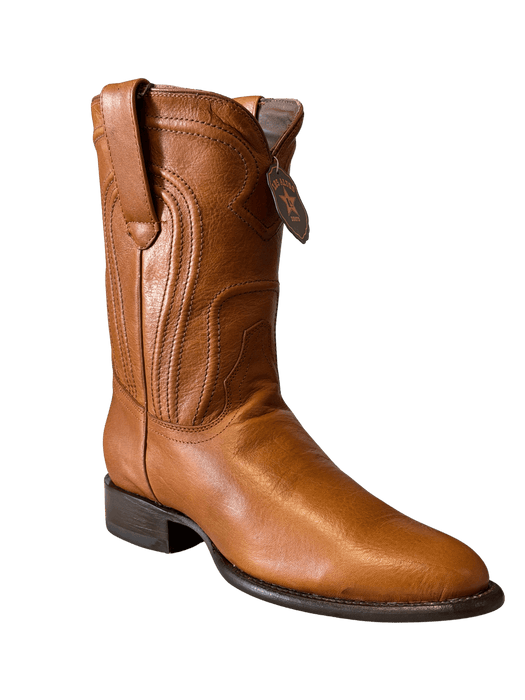 Honey Belmont Western Roper Leather Sole Boot