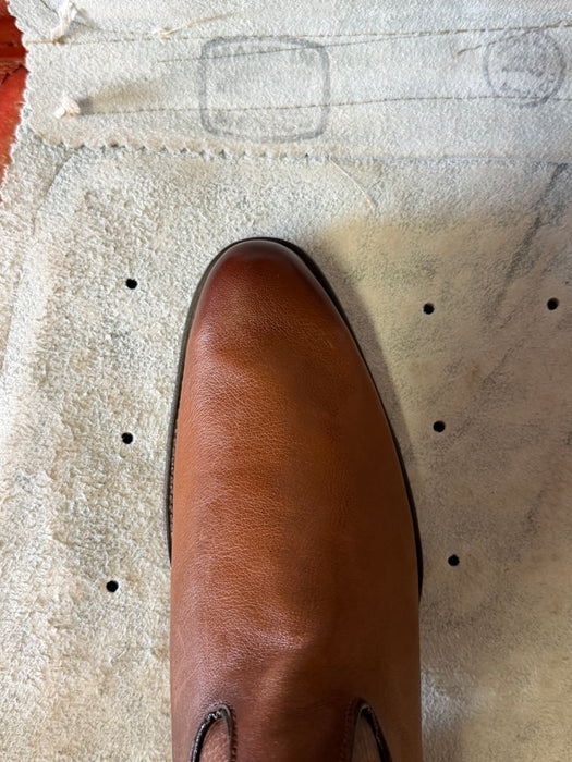 Dark Honey Belmont Western Roper Zipper Leather Sole Boot