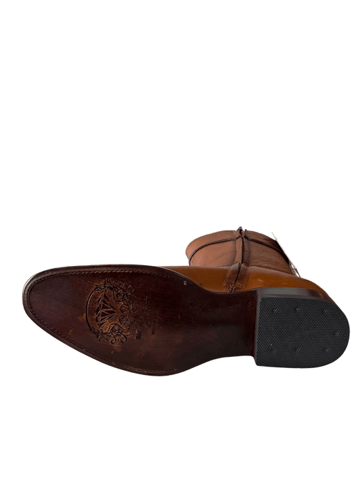 Dark Honey Belmont Western Roper Zipper Leather Sole Boot