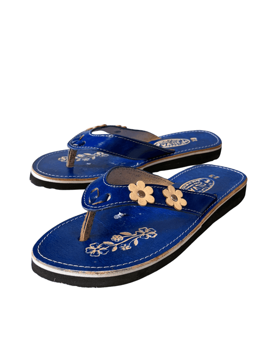 Leather Sandal - Blue Cookies