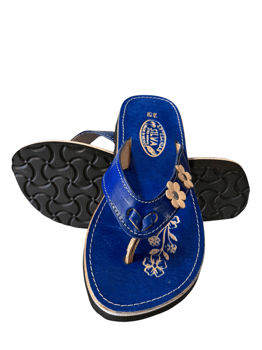 Leather Sandal - Blue Cookies